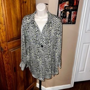 Zara animal print blouse